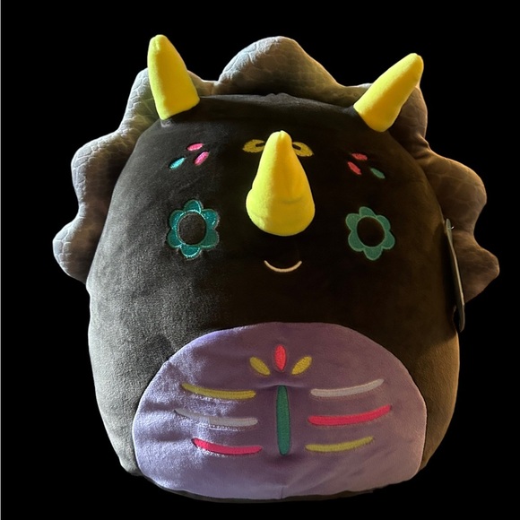 Day of the Dead Halloween 2023 12” Tetero the Triceratops Squishmallow - Picture 5 of 6